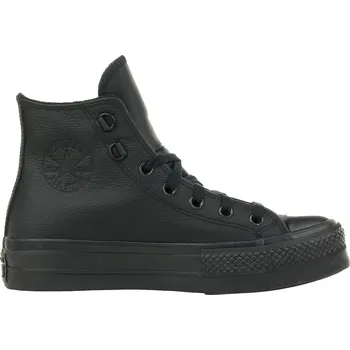 Dámská zimní obuv boty Converse Chuck Taylor All Star Lift Platform Leather Hi - A12969/Black/Black/Black 41
