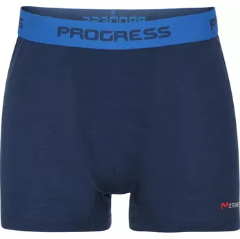 Pánské spodní prádlo PROGRESS Progress Merino 170 pánské funkční boxerky, tmavě modrá velikost M