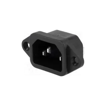 Elektrická zásuvka Konektor napájecí AC zásuvka vidlice 10A 250VAC IEC 60320