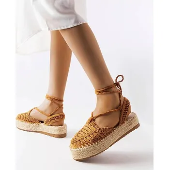 Dámské polobotky Espadrilky Solea v barvě velblouda, 40 i240_207802_2:40