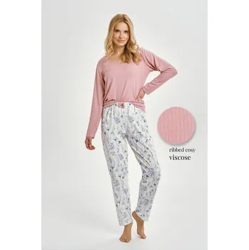 Dámské pyžamo Dámské dlouhé pyžamo Caroline – růžové, Růžová XL i170_3456-XL-01 A/W 25-26