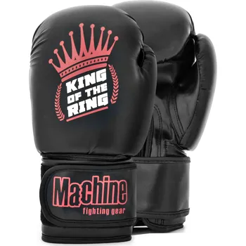 Boxerské rukavice Boxerské rukavice Machine King Crown - černo/červené - MACH_KINGCRO_RED Velikosti: 14 oz