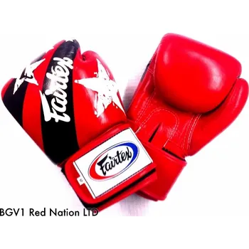 Boxerské rukavice Fairtex Boxerské rukavice "Nation Prints" BGV1 - červené - BGV1_NATRED Velikosti: 10 oz