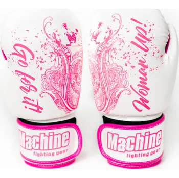 Boxerské rukavice Boxerské rukavice Machine Woman Up - bílé - Mach_BOX_WomanUp_White Velikosti: 10 oz