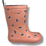 Bundgaard Charly – barefoot dětské holínky s užší patou a širší špičkou Blush Berry - 24