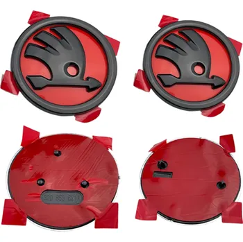 2 ks 80mm auto emblém samolepka přední a zadní kufr pro Škoda Octavia 2 3 A5 A7 Kodiaq Fabia Rapid 3 Karoq Superb VRS různé barvy červená