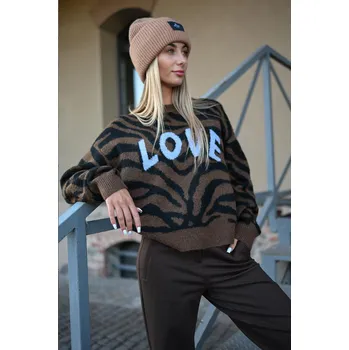 Dámský svetr MODERNÍ SVETR SE ZVÍŘECÍM VZOREM LOVE Vero Moda