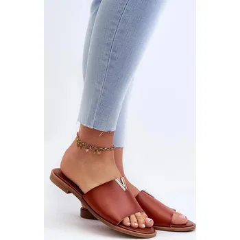 Dámské pantofle Pantofle Step in style z koženky se zlatým prvkem, 36 i240_196343_2:36