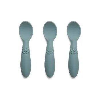 dětská jídelní sada NUUROO Ella Silikonové lžičky 3 ks Lead