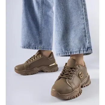 Dámské tenisky Solea Tenisky s masivní gumovou podrážkou- hnědé, 38 i240_207635_2:38