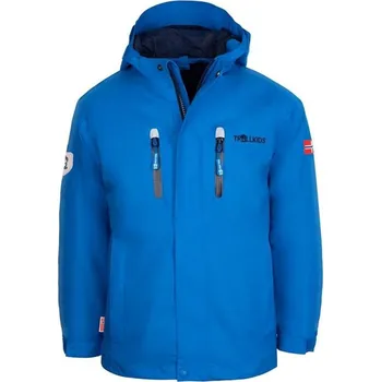 TrollKids Dětská bunda do deště Sognefjord Jacket Pro azure blue/navy prodyšná modrá (431-160) 98