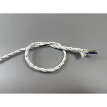 elektrický kabel CA6 vodič opředený 3x0,75mm bílý+ modré žilky