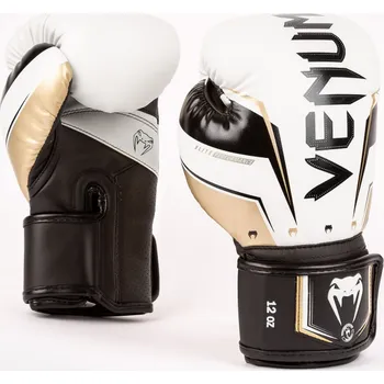 Boxerské rukavice Boxerské rukavice VENUM ELITE Evo - bílo/zlaté - VENUM-04260-226 Velikosti: 8 oz