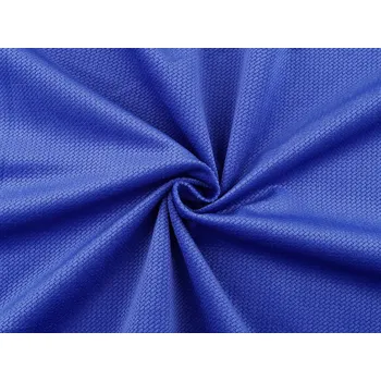 Velvet / samet strukturovaný jednobarevný modrá královská 1 m