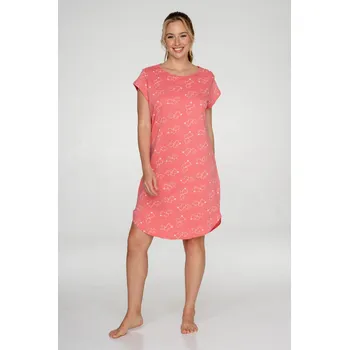 Dámské noční prádlo TIMO Timo | Dámská bavlněná noční košile Dogs Pink - S / 09