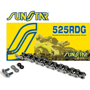 Řetězová sada pro motocykl Řetěz Sunstar 525 RDG, X-ring, 110čl., nýtovací spojka
