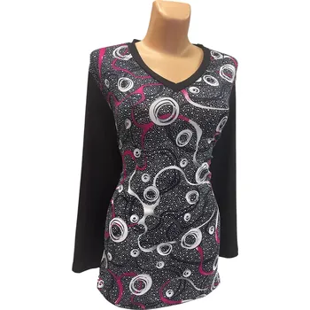 Dámská tunika Halenka DARKA, Barva celopotištěná, Velikost 42 - na zakázku, Materiál 96% Viskoza 4% Lycra