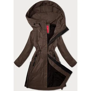Dámská cargo bunda Hnědá dámská bunda s kapucí- zateplená, odstíny hnědé M (38) i392_24888-47