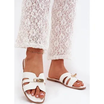 Dámské sandále Sandály Step in Style z eko kůže- ploché s zlatým detailem, 38 i240_215666_2:38