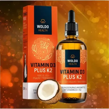 WoldoHealth Vitamín D3 + K2 ve formě kapek 50 ml