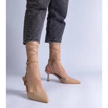 Dámské lodičky Solea Lodičky na jehlách s páskem kolem kotníku béžové, 38 i240_207112_2:38