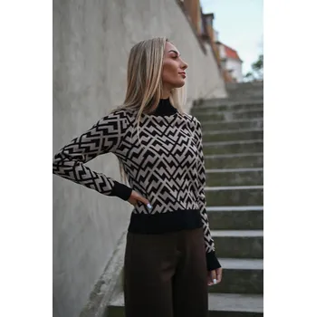 Dámský svetr VZOROVANÝ SVETR SE STOJÁČKEM Vero Moda