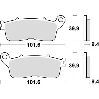 Brzdová destička brzdové destičky, BRAKING (sintrová směs CM56) 2 ks v balení M501-290