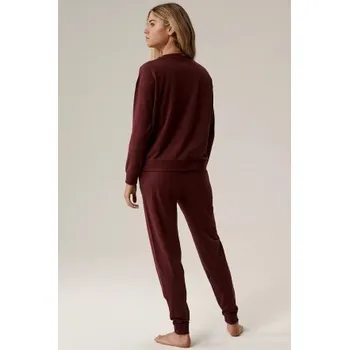Dámské pyžamo Dámské pyžamo Atlantic NLP-499 - bavlna Vínově-červená XL
