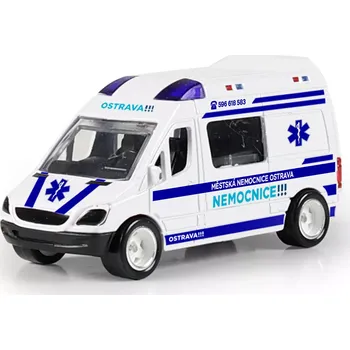 autíčko Rappa Kovové sanitka Ostrava 7cm