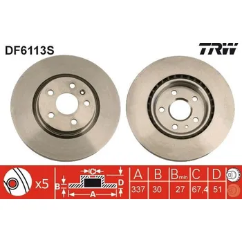 Brzdový kotouč Brzdový kotouč LUCAS DF6113S