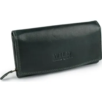 Peněženka Dámská kožená peněženka 10x19 cm, barva 4 zelená tmavá