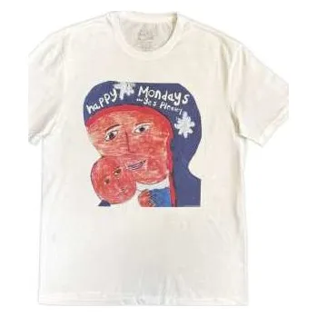 Pánské oblečení Merch Happy Mondays: Happy Mondays Unisex T-shirt: Yes Please (white) (medium) M