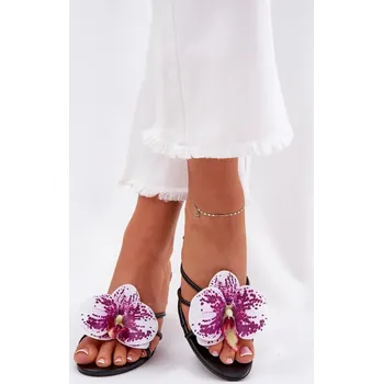 Dámské sandále Sandály na podpatku z ekokože s orchidejí – Step in style, 37 i240_212884_2:37