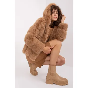 Dámská cargo bunda Kožešinová bunda pro ženy s kapucí, L/XL i240_188848_2:L/XL