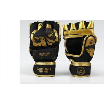 Bojový sport MMA rukavice Ground Game Cage Gold - černo/zlaté - GRGM_MMACAGEG_BLK Velikosti: L/XL