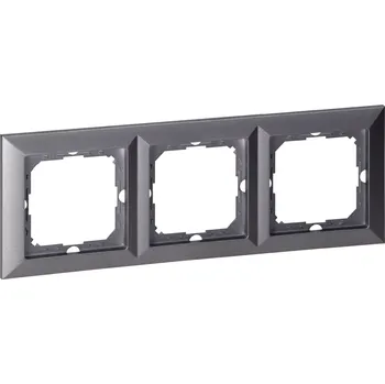 Elektrická zásuvka Trojitý rámeček Pearl, Ra-3P, antracit