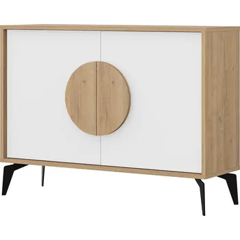 Komoda Nízká komoda v dekoru dubu v bílo-přírodní barvě 110x82 cm Vae – Marckeric ID_1597592