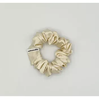 Saténová Scrunchie gumička champagne S