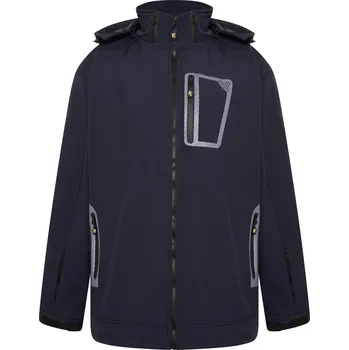 Pánská softshellová bunda KAM bunda pánská KV39 softshell nadměrná velikost 5XL tmavě modrá