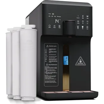 vodní filtr Klarstein AquaLine 6L, čistička vody, 5stupňová filtrace, objem 6 l, HD dotykový displej, 6 teplot vody, černá (10045499)