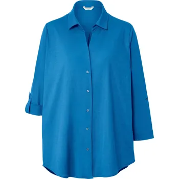 Dámská halenka 657325 - Tchibo - Žerzejová halenka piké - pro ženy - vel. M 40/42 - barva: modrá