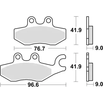 Brzdová destička brzdové destičky, BRAKING (semi-metalická směs SM1) 2 ks v balení M501-198