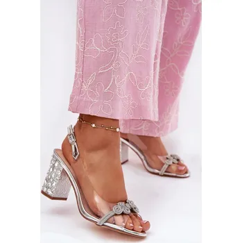 Dámské sandále Sandály na podpatku Step in style s krystalovou výzdobou, 36 i240_213937_2:36