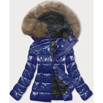 Dámská cargo bunda Dámská lakovaná prošívaná bunda Libland – modré odstíny, odstíny modré L (40) i392_14269-49