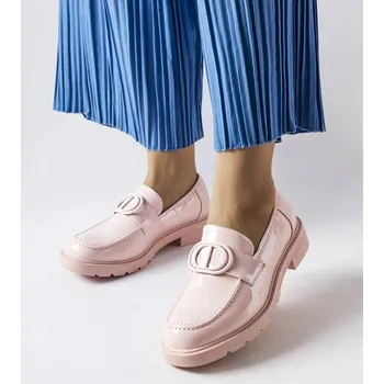 Dámské mokasíny Růžové lakované mokasíny Solea, 40 i240_207737_2:40