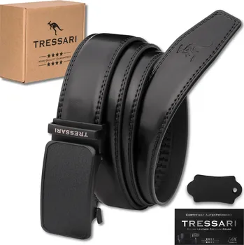 Opasek Camerazar PÁNSKÝ ČERNÝ OPASEK 115CM S AUTOMATICKOU SLOŽKOU Z PŘÍRODNÍ KŮŽE