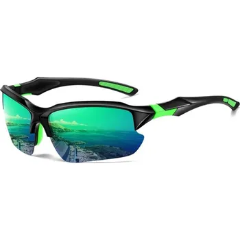 Sluneční brýle Camerazar Pánské sportovní zrcadlové sluneční brýle s polarizací, černé, plastové