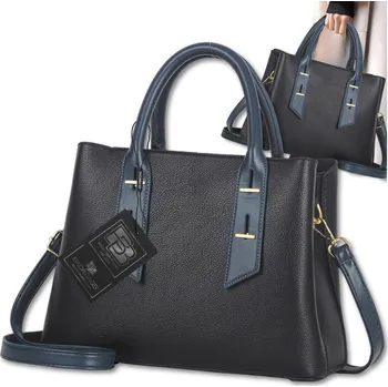 Kabelka Camerazar Dámská černá kožená shopper taška BAD&BAGS klasický design