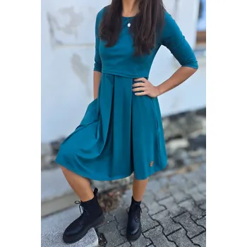 Dámské šaty Kulišárny Šaty ESMÉ teal kojicí VELIKOST: 34