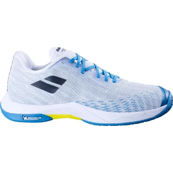 Pánská sportovní obuv Pánská sálová obuv Babolat Shadow Spirit 2 Men White/Algier Blue EUR 41
